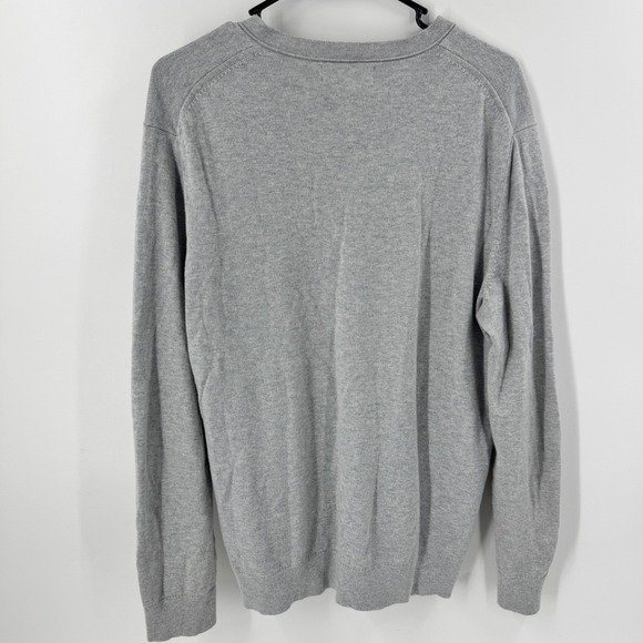 Banana Republic Men's V Neck‎ Sweater Heather Gray Size Large Cashmere Blend - Picture 6 of 10